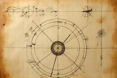 Illustration of an ancient astronomical manuscript